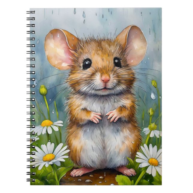 Cahier Scolaire Souris Et Marguerites (Devant)