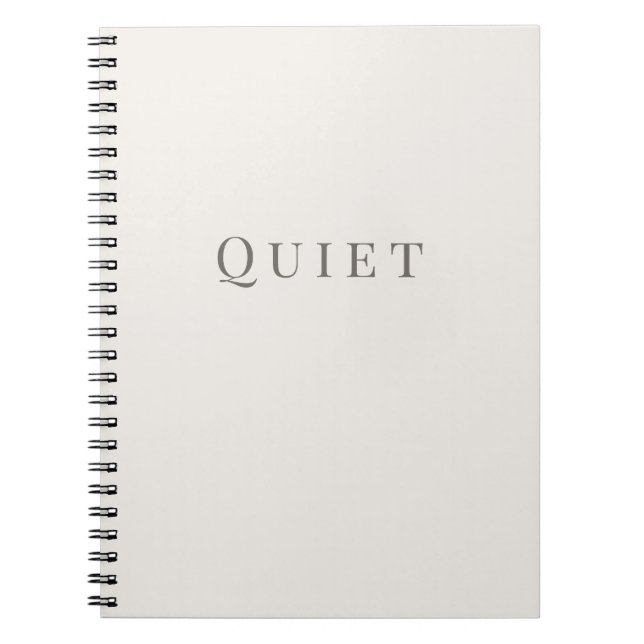 Cahier silencieux – Typographie minimale (Devant)