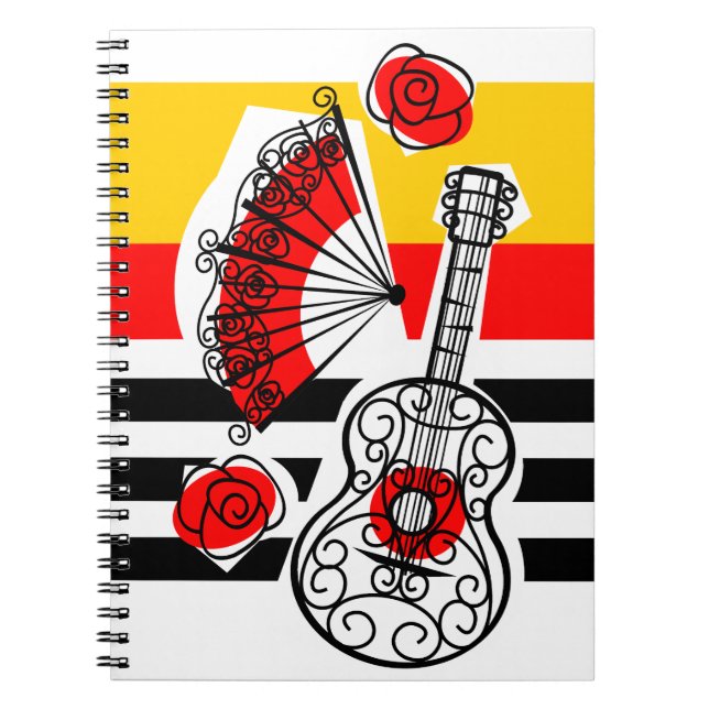 Cahier Souvenirs d'Espagne à rayures classiques (Devant)