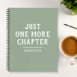 Cahier spiral vert sauge Just One More Chapter