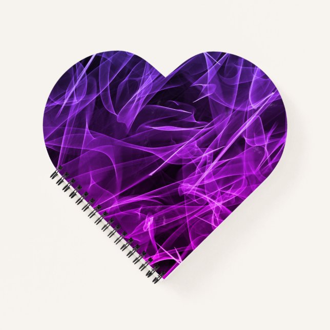 Cahier spiralé à coeur Fumée Violette (Devant)