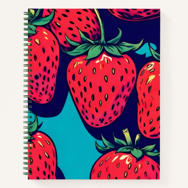 Cahier spirale à la fraise (Devant)