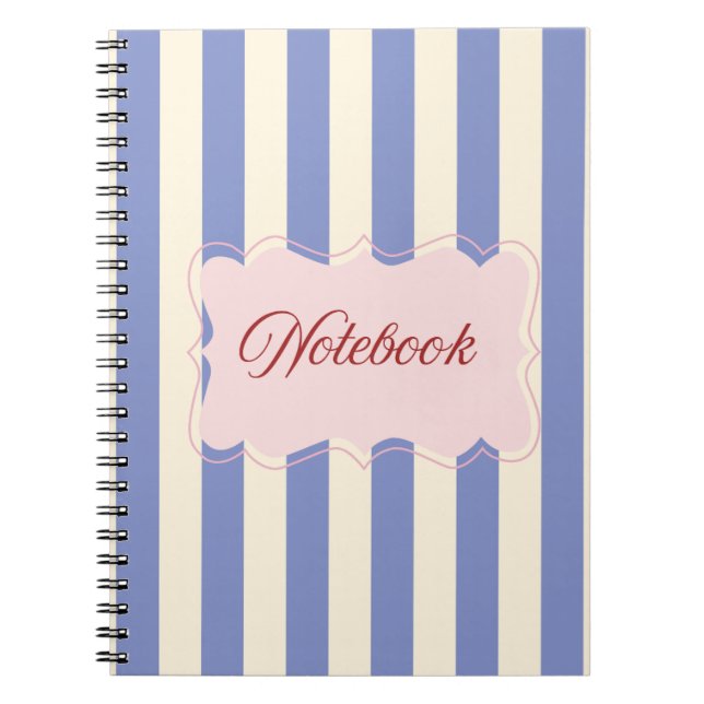 Cahier spiralé à l'esthétique mignonne et minimali (Devant)
