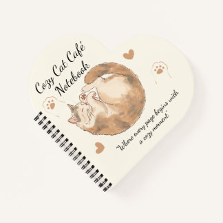 Cahier Spirale Anime Café Chat Cozy