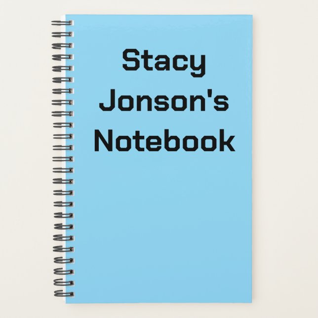 Cahier Spirale Bleu Ciel (Devant)