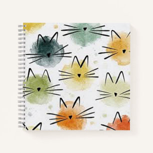 Cahier Spirale Carré Chat Kitty