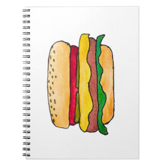 Cahier spiralé Cheeseburger et livre de recettes