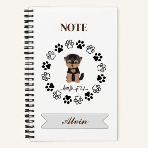 Cahier spirale - Chiot mignon