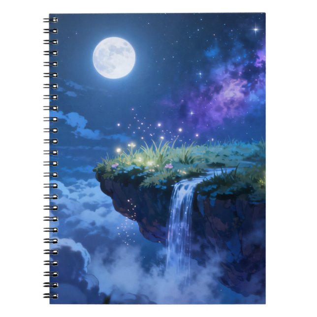 Cahier Spirale Chutes au Clair de Lune (Devant)