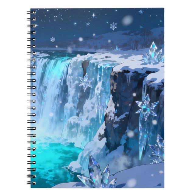 Cahier Spirale Chutes de Cristal Gelé (Devant)