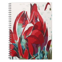 Cahier Spirale Coquelicot Abstrait