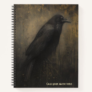 Cahier spirale Corbeau gothique