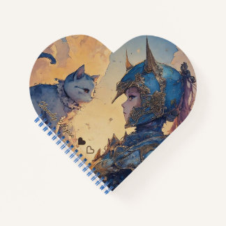 Cahier spiralé Dame Chevalier et son noble chat