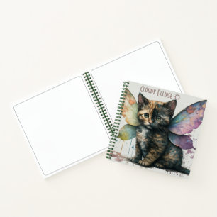 Cahier spiralé de chaton écaille de tortue féeriqu