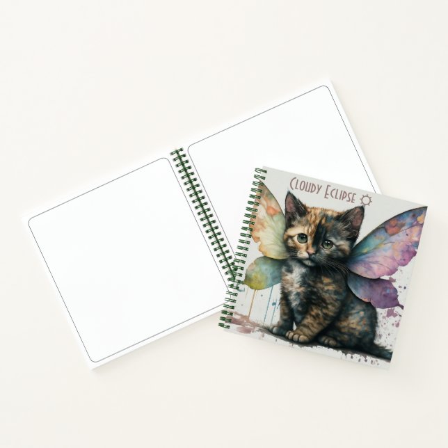 Cahier spiralé de la petite chatte écaille de tort (Intérieur)