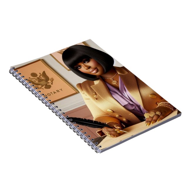 Cahier spiralé de luxe sur le thème du notaire (Côté Droit)