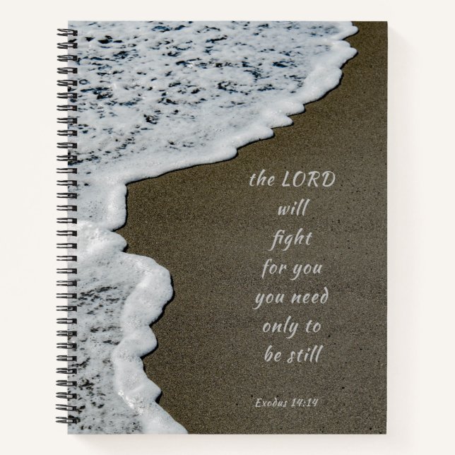 Cahier spiralé de versets bibliques de la plage Se (Devant)