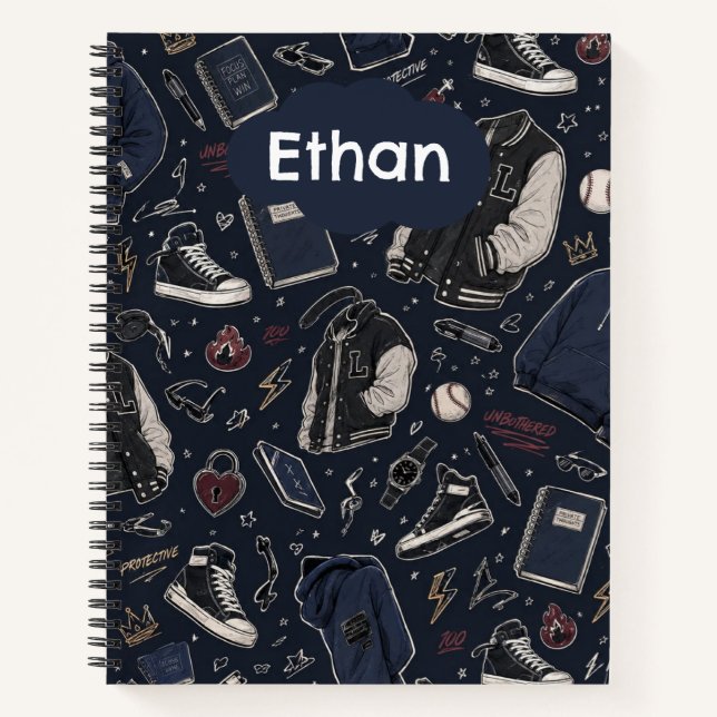 Cahier Spirale Doodle Sportif (Devant)