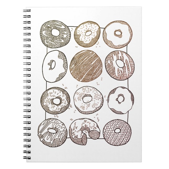 Cahier spiralé DOUZAINE DE DONUTS TRICOTÉS  (Devant)