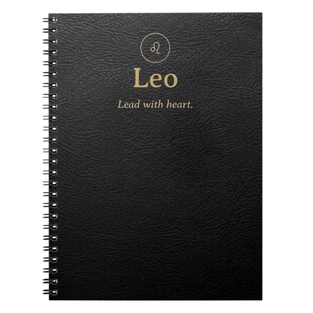 Cahier spiralé du zodiaque Lion - Aspect simili cu (Devant)