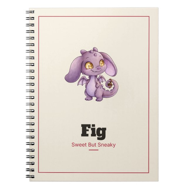 Cahier spiralé Fig le Dragon (Devant)