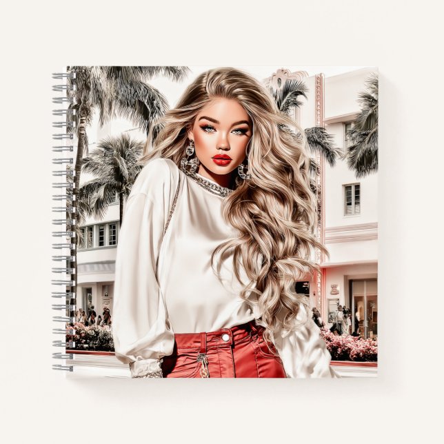 Cahier Spirale Fille Glamour Chemisier Satin (Devant)