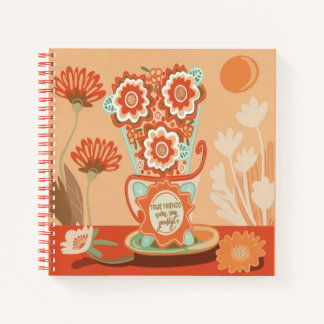 Cahier Spirale Floral Dans Un Style Unique