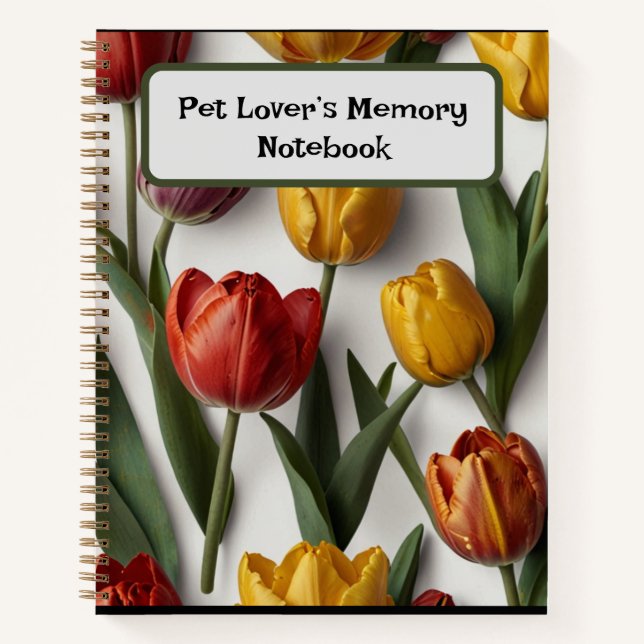 Cahier spiralé floral élégant (Devant)