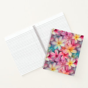 Cahier spiralé frangipanier Plumeria tropical