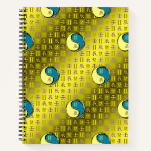 Cahier spiralé Gémeaux & Dragon d'eau