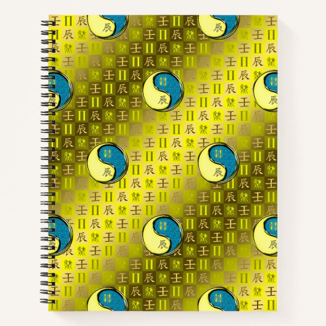 Cahier spiralé Gémeaux & Dragon d'eau (Devant)