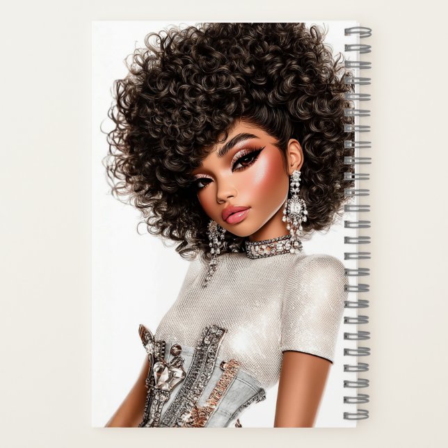 Cahier spiralé Glam Girl Corset de cristal (Verso)