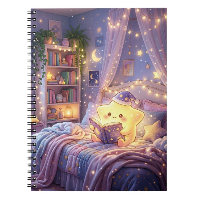 Cahier Spirale Kawaii Starry Dreams (Devant)
