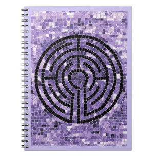 Cahier spiralé LABYRINTHE VI 6,5x8,75 - Améthyste