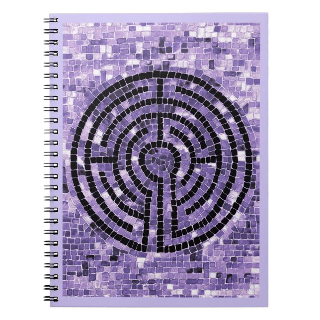 Cahier spiralé LABYRINTHE VI 6,5x8,75 - Améthyste (Devant)