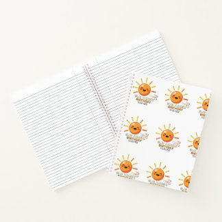 Cahier Spirale Lignée Vœux D'anniversaire Soleil M