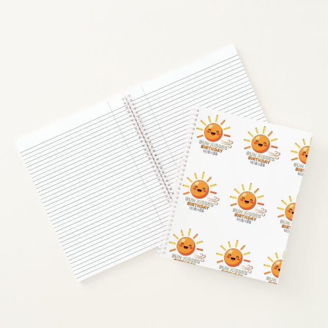 Cahier Spirale Lignée Vœux D'anniversaire Soleil M (Intérieur)
