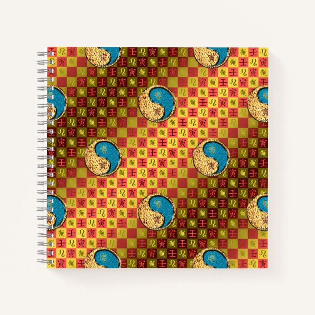 Cahier Spirale Lion & Tigre d'Eau (Devant)