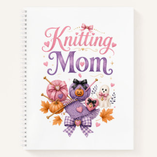 Cahier spiralé Maman tricoteuse Halloween