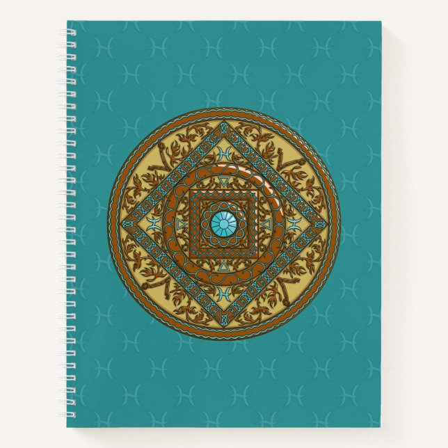 Cahier spiralé Mandala Poissons (Devant)