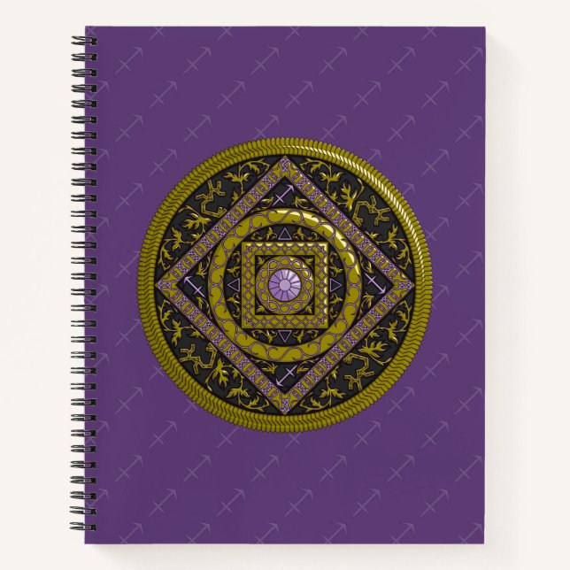 Cahier spiralé Mandala Sagittaire (Devant)
