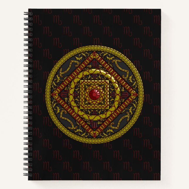 Cahier spiralé Mandala Scorpion (Devant)