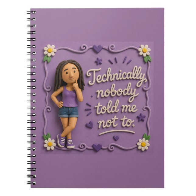 Cahier spiralé Marie la malicieuse (Devant)