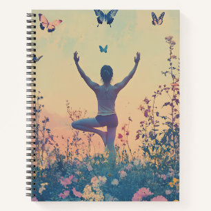 Cahier spiralé Méditation du pré au coucher du sol