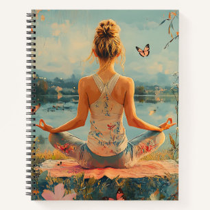 Cahier spiralé Méditation du pré au coucher du sol
