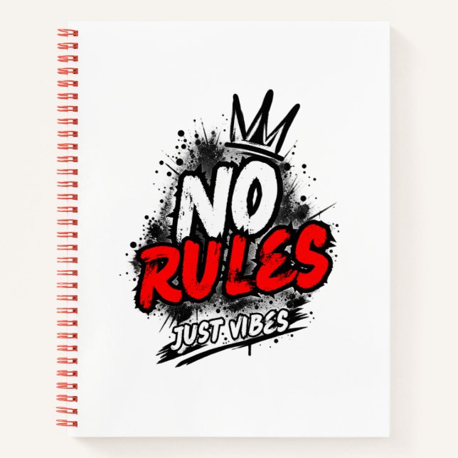 Cahier Spirale No Rules Just Vibes (Devant)