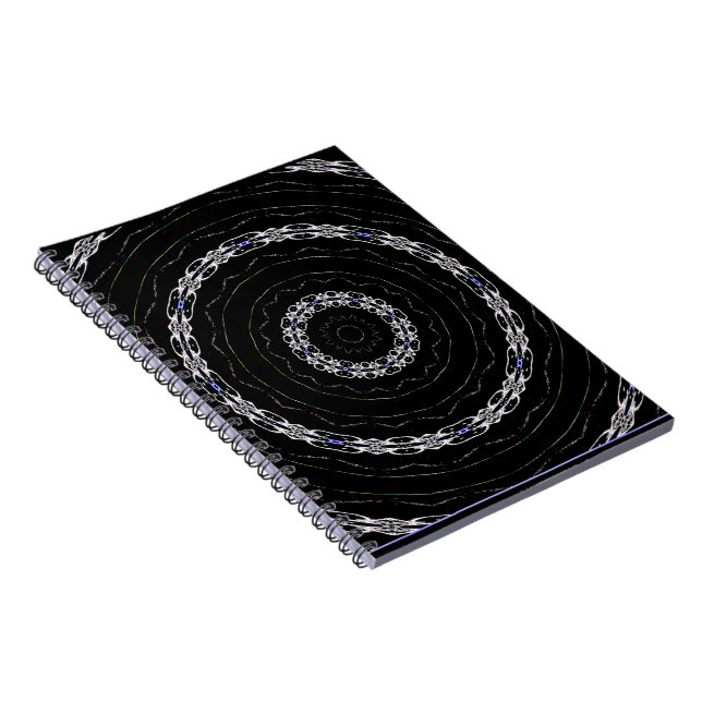 Cahier Spirale Noir Bleu et Argent (Côté Droit)