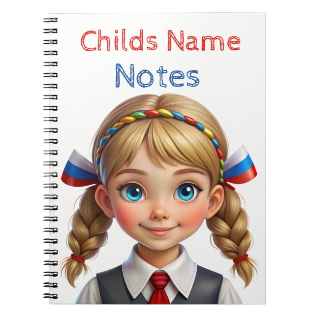 Cahier spiralé Notes Écolière Blonde (Devant)