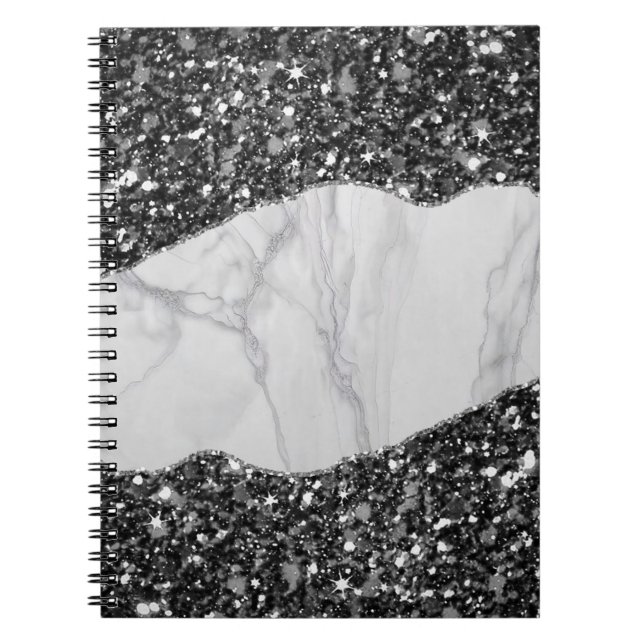 Cahier Spirale Pailleté Marbre (Devant)