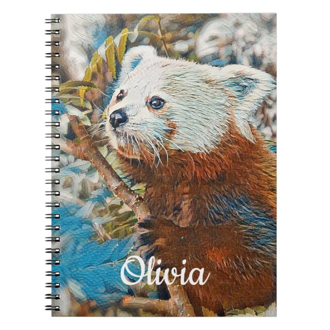 Cahier spiralé Panda roux (Devant)